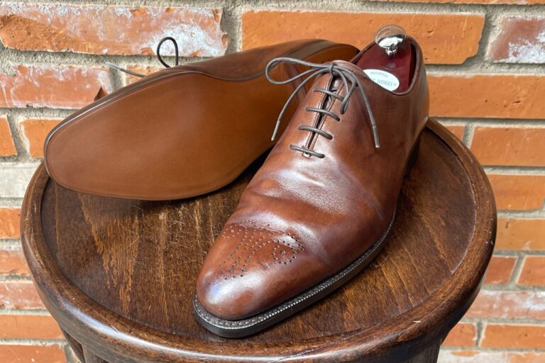 ウ*ん様 ジョン・ロブ セイムール Ⅱ 7 1/2 ユニオンワークスでメンテナン ALL SOLES｜ユニオンワークス [ 靴修理、鞄修理 ]